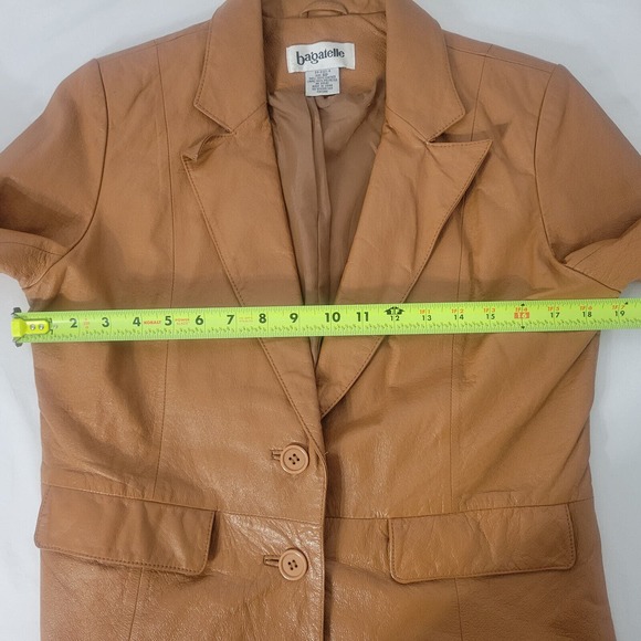 Bagatelle Womens Leather Jacket Size 8 Petite Long Sleeve Brown - Picture 5 of 10